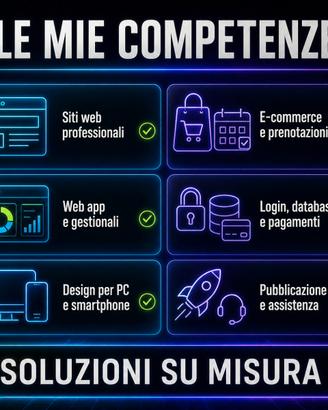 Realizzo siti web e applicazioni su misura