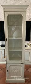 Mobile vetrina shabby bianco soggiorno