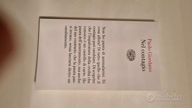 Libro di Paolo Giordano "Nel Contagio"