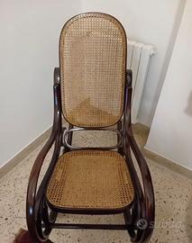 Sedia Tonet dondolo anni 30 restaurata