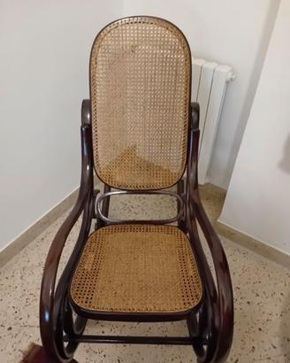 Sedia Tonet dondolo anni 30 restaurata