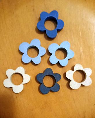 portatovaglioli in legno colorato
