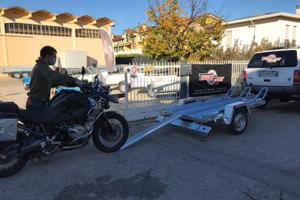Rimorchio carrello porta moto 1/2/3 corsie