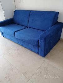 Divano letto blu