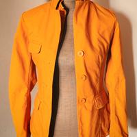 Giacca/blazer casual in cotone arancione da donna 