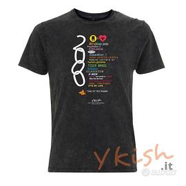 T-shirt XS,S,M,L,XL nuova-100%cotBIO nati nel 2000