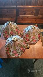 Set lampadari vintage in conchiglia Capiz