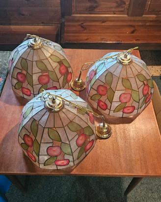 Set lampadari vintage in conchiglia Capiz