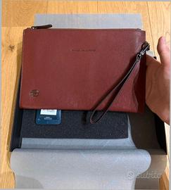 Piquadro pochette pelle nuova con etichetta