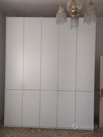Armadio 5 ante laminato bianco