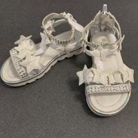 Sandali bianchi glitterati taglia 27