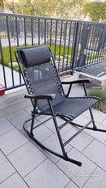 sedia a dondolo da esterno 