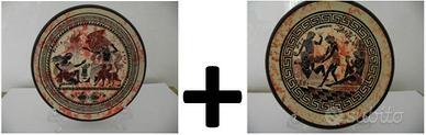 2 Piatti tipici tradizionali ceramica dalla Grecia
