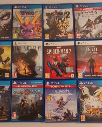 Lotto videogiochi PS4 e PS5