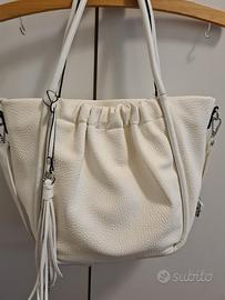 borsa bianca multitasche 