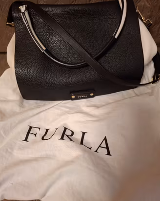 Borsa bicolore in pelle bianco e nero 