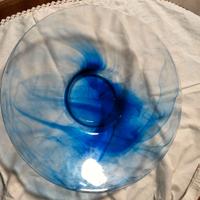 Centrotavola in vetro blu cobalto