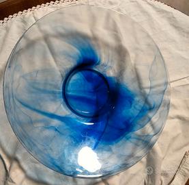 Centrotavola in vetro blu cobalto