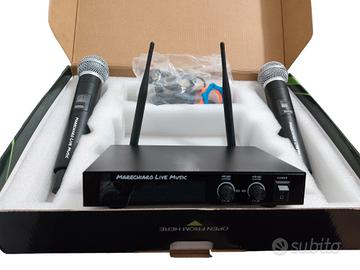 COPPIA DI DUE NUOVI MICROFONI PROFESSIONALI SENZA 