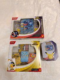 lotto di 3 box del 30º anniversario pokemon