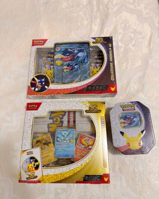 lotto di 3 box del 30º anniversario pokemon
