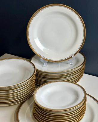 Servizio piatti Bordo Oro Greca nera Boheme 10p