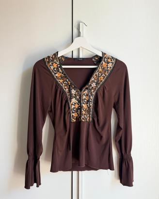 Blusa Donna Marrone-Taglia S