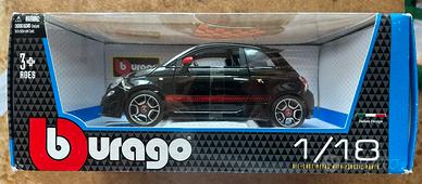 Bburago 1:18 FIAT 500 Abarth 2008 nera