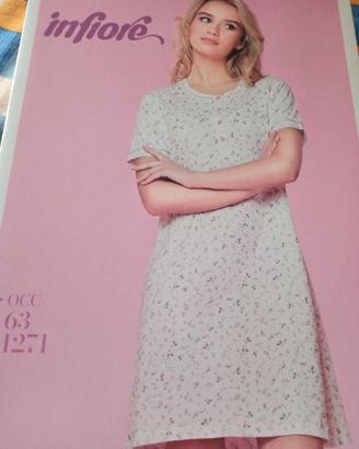 camicia da notte Infiore,manica corta,cotone, XXL