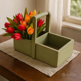 Antica cassa cassetta legno rustica contadina 1900