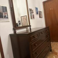 Comò/Cassettiera 6 cassetti Vintage con Specchio