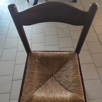 sedia paglia e legno 