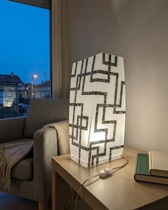 Lampada da tavolo plexiglass modernariato design