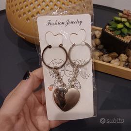 Coppia portachiavi calamita cuore