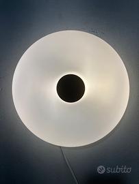 Lampada parete vetro D.32 bianco