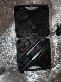 Kit manubri e bilanciere 20 kg