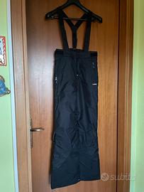 Pantaloni salopette sci Wedze  12 anni neri