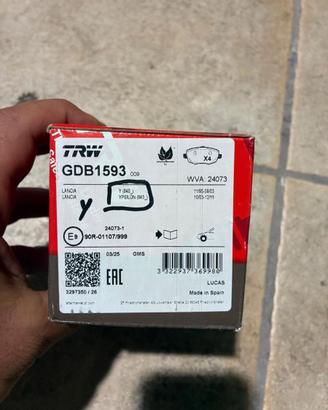 Pastiglie freno TRW GDB1593 Lancia Y / Ypsilon – N