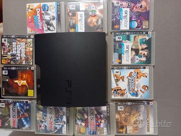 CONSOLE PS3 SLIM 320GB CECH2504B + LOTTO 11 GIOCHI