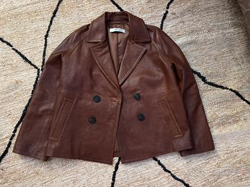 Giacca donna in pelle INTREND tg 34 marrone