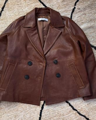 Giacca donna in pelle INTREND tg 34 marrone