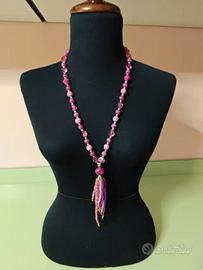 Collana fatta a mano perline varie dimensioni Lung