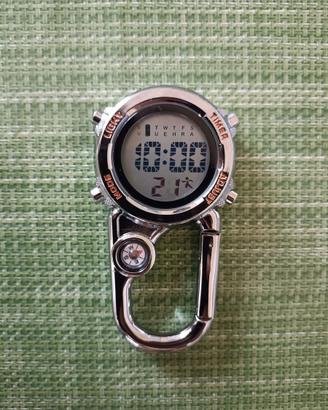 Orologio sportivo display con moschettone