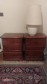 comodini camera da letto + lampada