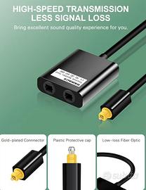 Splitter ottico in fibra 2 uscite