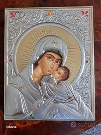Madonna quadro in argento