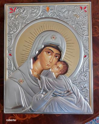 Madonna quadro in argento