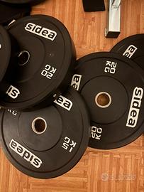 Pesi sidea Black Rubber Bumper 100 Kg Kit