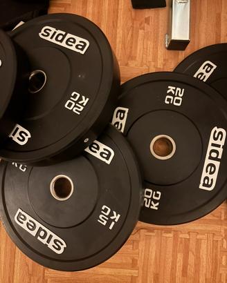 Pesi sidea Black Rubber Bumper 100 Kg Kit