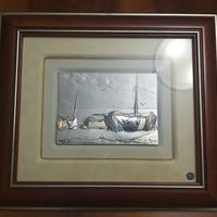 Quadro in legno e argento 925